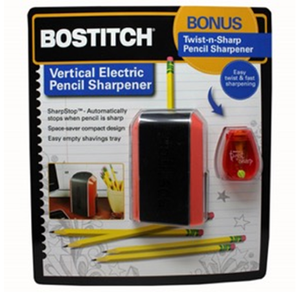 Taille-crayon électrique Bostitch en plastique avec fonction de sécurité électronique - Product Image 1