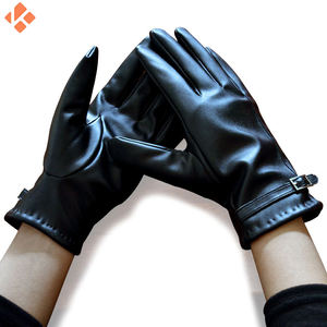 Guantes de Piel de Oveja Genuina para Mujer, con Forro de Cachemira, Cierre Lateral, para Compras, Negocios, Abrigados - Product Image 5