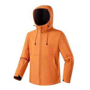 Chaqueta Softshell con capucha personalizable para hombre, resistente al viento, impermeable, con cierre de cremallera para invierno, Otoño, ropa informal de algodón relleno - Product Image 6
