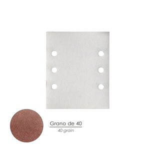 Ricambio Lija con Velcro 114x140 mm. Con Fori Grano 40 (10 Pezzi) - Product Image 3