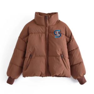 Custom Streetwear Men <b>Winter</b> Bubble Puffer <b>Jacket</b> Zipper Stand Collar Hooded <b>Waterproof</b> Windproof Pockets - Product Image 3