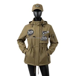 Chaqueta Softshell para Mujer, Tejido de 320 GSM, Tono Oliva, con Paneles Frontales en el Pecho, Logotipo Bordado Personalizado - Product Image 1