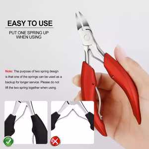 Nouvelle pince à cuticules en acier inoxydable de qualité supérieure, durable, à double ressort, avec manche doré pour les ongles des doigts et des orteils, ZACHARY INDUSTRIES - Product Image 5