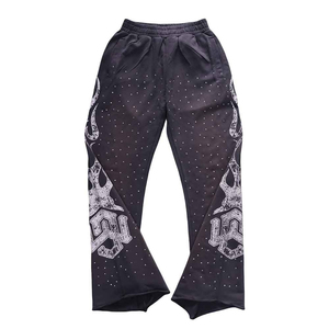 ชุดวอร์มระบายเหงื่อแบบบานออกพร้อมลายพัฟชุดออกกำลังกายระบายอากาศได้ดีพิมพ์ลายโลโก้ได้ตามต้องการสำหรับฤดูหนาว - Product Image 4