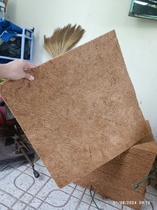 Paillasson moderne en fibre de coco naturelle tissée, écologique, avec dos en PVC antidérapant, pour l'extérieur/l'intérieur - Mme Tarina - Product Image 3