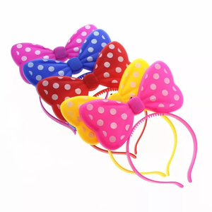 Của phụ nữ LED nhấp nháy Polka Dot Headband sáng sừng Tie cô gái' sáng Bow cho đám cưới Rave bên tóc Ngày Valentine - Product Image 6