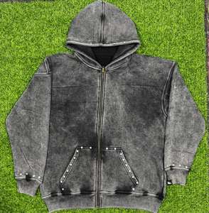 Vêtements de sport en molleton de coton avec fermeture éclair, survêtement de fitness ajusté avec fermeture éclair, survêtement de jogging en molleton personnalisé, survêtement de sport chaud - Product Image 1