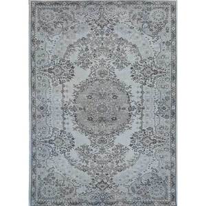 Alfombra de Lana Anudada a Mano, Color Gris Negro Vintage, Pae-1460, Nueva Alfombra Hecha a Mano para Sala de Estar, Medallón Abstracto Rectangular para el Hogar - Product Image 1