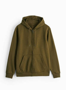 Sweat-shirt à capuche zippé streetwear d'hiver, col montant, pull en tissu gaufré, sweat-shirt en polaire pour homme, personnalisable, séchage rapide - Product Image 3