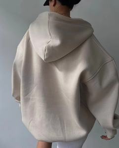 Poids lourd Logo personnalisé femmes Drop Shoulder 2 pièces ensemble joggers pantalon sweat-shirt avec pantalons de survêtement sweats à capuche vierges surdimensionné - Product Image 2