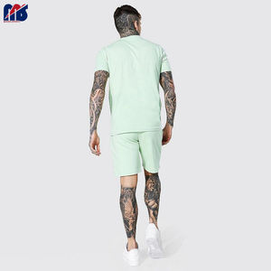 ชุดกางเกงขาสั้นสำหรับผู้ชายชุดกางเกงขาสั้นพิมพ์ลายแขนสั้นสำหรับฤดูร้อน - Product Image 4