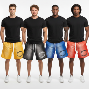 Pantalones Cortos Casuales Vintage para Hombre, Lavado Ácido, 100% Algodón, Transpirables, Diseño Resistente al Desgaste Solar, Fabricación Personalizada - Product Image 3