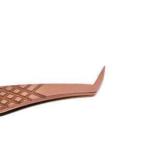 แหนบต่อขนตาเคลือบผงสีตามสั่งด้ามเพชรแบบญี่ปุ่น90 45องศาอุปกรณ์ต่อขนตา - Product Image 5