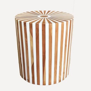 Tabourets de chevet en incrustation d'os floral écologique de haute qualité Mobilier d'école à domicile de luxe moderne personnalisé Appartements fabriqués à la main - Product Image 1