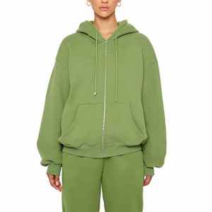 Ensemble de survêtement évasé jambe large droite colorée en polaire épaisse personnalisée Survêtement évasé femme de haute qualité - Product Image 3