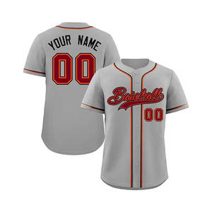 Maillot de baseball hip-hop personnalisé cousu sur mesure – Uniforme de sport imprimé court personnalisé pour hommes, femmes et adultes – T-shirt de baseball tendance - Product Image 3