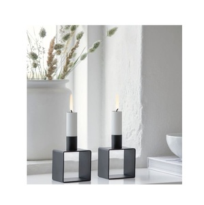 Candelabros metálicos geométricos contemporáneos, perfectos para la decoración moderna del hogar, iluminación ambiental de mesa y exhibición. - Product Image 4