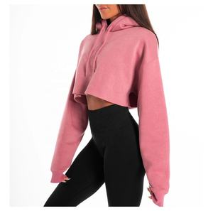 Ensemble de survêtement de sport pour femmes, personnalisable en gros, vêtements de sport, pantalon de survêtement chaud, haut court décontracté à manches longues, sweat-shirt pour femmes - Product Image 6