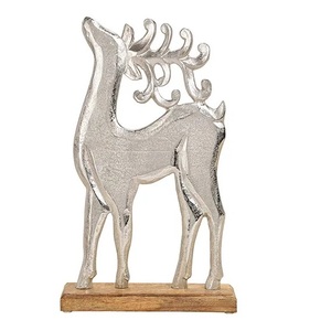New Luxury Design <b>Wooden</b> <b>Sculpture</b> Christmas Home Decorative Metal Tree <b>Sculpture</b> Figure with <b>Wooden</b> Stand for Sale - Product Image 3