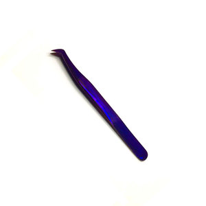 Pince à épiler d'extension de cils en fibre de couleur violette au plasma - Product Image 3
