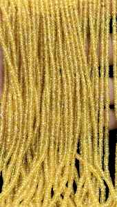 ลูกปัดแซฟไฟร์เหลี่ยมเพชรพลอยสีเหลืองธรรมชาติขนาด2มม. 3มม. สายแบบหลวมสำหรับทำสร้อยคอเครื่องประดับอัญมณีเกรดสูง - Product Image 4