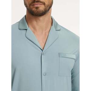   Conjunto de Pijama Premium para Hombre de Bambú con Ribete de Satén, Ropa Cómoda para el Hogar, Talla XL, Logotipo Personalizado, Tejido de Seda y Algodón con Estampado - Product Image 2