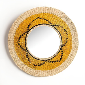 Big sea grass <b>wall</b> <b>hanging</b> <b>mirror</b> lowest cost large <b>mirrors</b> with top quality seagrass fiber frame - Product Image 5