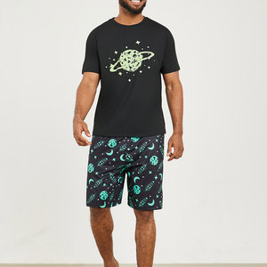 Hot Weather Wear Half Sleeve Custom Logo Printed <b>Men</b> Summer <b>Shorts</b> <b>Set</b> Designed <b>Top</b> Trendy Wear Summer <b>Shorts</b> <b>Set</b> - Product Image 1