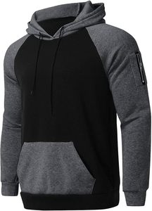 Venta al por mayor de chándales personalizados de los hombres de alta calidad 100% algodón con capucha de manga completa con cremallera de peso pesado diseño de 2 colores - Product Image 4