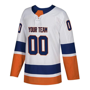 Uniforme de hockey sur glace respirant de haute qualité, vêtements de sport à manches longues, 100% polyester, léger, logo personnalisé, nom de l'équipe, pour hommes - Product Image 2