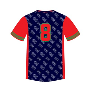 Prix de gros, maillot de baseball unisexe en polyester entièrement imprimé, boutonné, sur mesure avec le nom/le numéro de l'équipe, vêtements de sport - Product Image 3