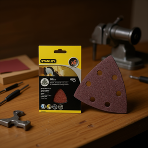 แผ่นกระดาษทรายรูปสามเหลี่ยมแบบหลายชิ้นยี่ห้อ Stanley พร้อมข้อต่อแบบรวดเร็วสำหรับงานละเอียด - Product Image 3