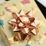 Custom Butterfly Bow Gift <b>Ribbons</b> Metallic Polyester Woven Double Face Digital Printed Red Gold Silver Bronze Christmas - Product Image 3
