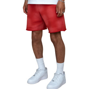 Top vente High Street Style été coton Shorts séchage rapide Jogging Baggy pour hommes Vintage en détresse lavé à l'acide - Product Image 3