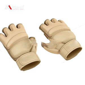 Nouveaux gants de boxe MMA en cuir PU à demi-doigts, flexibles, à séchage rapide, avec logo personnalisé, protection professionnelle, service OEM - Product Image 3