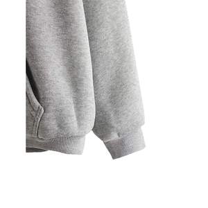 Sudadera con capucha de gran tamaño de Invierno para mujer de alta calidad, manga larga, suave, cálida, 100% algodón, bordado personalizado, forro polar pesado, estampado frontal - Product Image 4