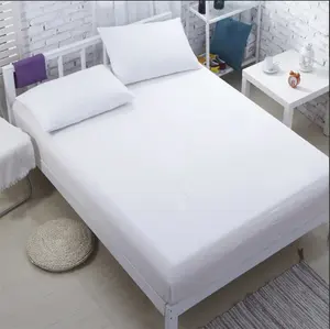 Zadetex 100% 棉贴合床单耐用防过敏易清洁透气白色酒店