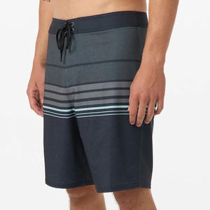 Custom <b>Men's</b> Summer Breathable Mid Waist Polyester Board <b>Shorts</b> Solid Pattern Printed Couple Beachwear Front Logo Drawstring - Product Image 3