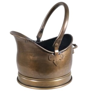 Premium coated metal charcoal bucket with deep-set handle for a comfortable grip and easy portability - Product Image 1