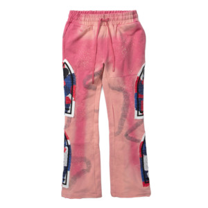 2025 Wholesale Custom Logo Sun Fade 100% Cotton 332gsm Vintage Straight-leg Pants Fleece Baggy <b>Washed</b> Sweatpants with Pocket - Product Image 5