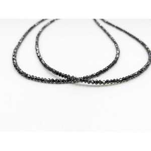 Perles de diamant noir facettées 100% naturelles de haute qualité, 1,8-2,4 mm, rondelles, diamants en vrac de couleur noire - Product Image 5