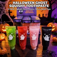 Jouet anti-stress en forme de tasse de thé au lait d'Halloween, jouet à presser en PU à rebond lent, simulation alimentaire pour soulager le stress