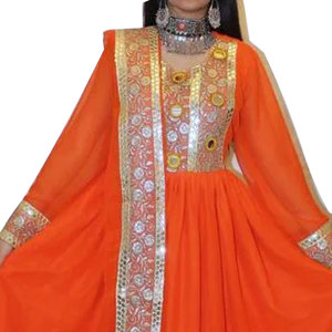 Banjara-vestido Tribal de buena calidad, para Eid, color sólido, bordado con cuello redondo - Product Image 6