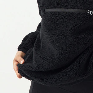 <b>Sherpa</b> <b>Fabric</b> With Stand Collar Thermal Sweatshirt Affordable Women Sweatshirt With Customizable Logo 2026 With Polyester Blend - Product Image 3