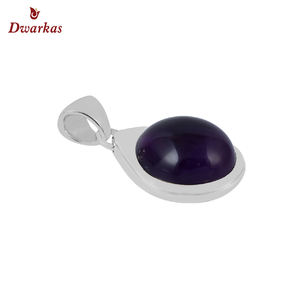 จี้อัญมณี925เงินแท้ธรรมชาติจี้ดีไซน์เรียบง่ายคลาสสิกพร้อมส่ง - Product Image 5