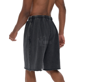 Unisex High Street French Terry Fitness Running Shorts Breathable Cotton Solid Pattern <b>Elastic</b> Waist Summer Sport Men's - Product Image 1