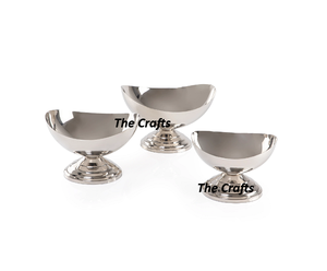 Aluminium Gold Color <b>Dessert</b> Serving <b>Bowl</b> <b>Set</b> Of Two Customized Size And Shape Chocolate <b>Bowl</b> At Low Price - Product Image 2