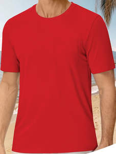 T-shirt de fitness à manches courtes en coton coupe ajustée pour hommes, tenues décontractées extensibles pour les activités de fitness tricotées - Product Image 3
