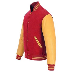Vente en gros, prix bon marché, meilleure vente, tissu polaire et cuir de qualité supérieure avec logo personnalisé pour hommes, vestes d'université d'hiver - Product Image 5