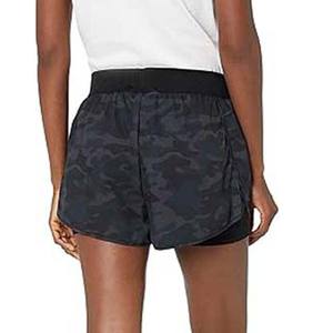 กางเกงขาสั้นผ้าเฟรนช์เทอร์รี่สำหรับผู้หญิงใส่สบายระบายอากาศได้ดีผ้าคอตตอนดีไซน์เชือกรูดสำหรับวิ่ง/ลำลองทรงสูง - Product Image 5